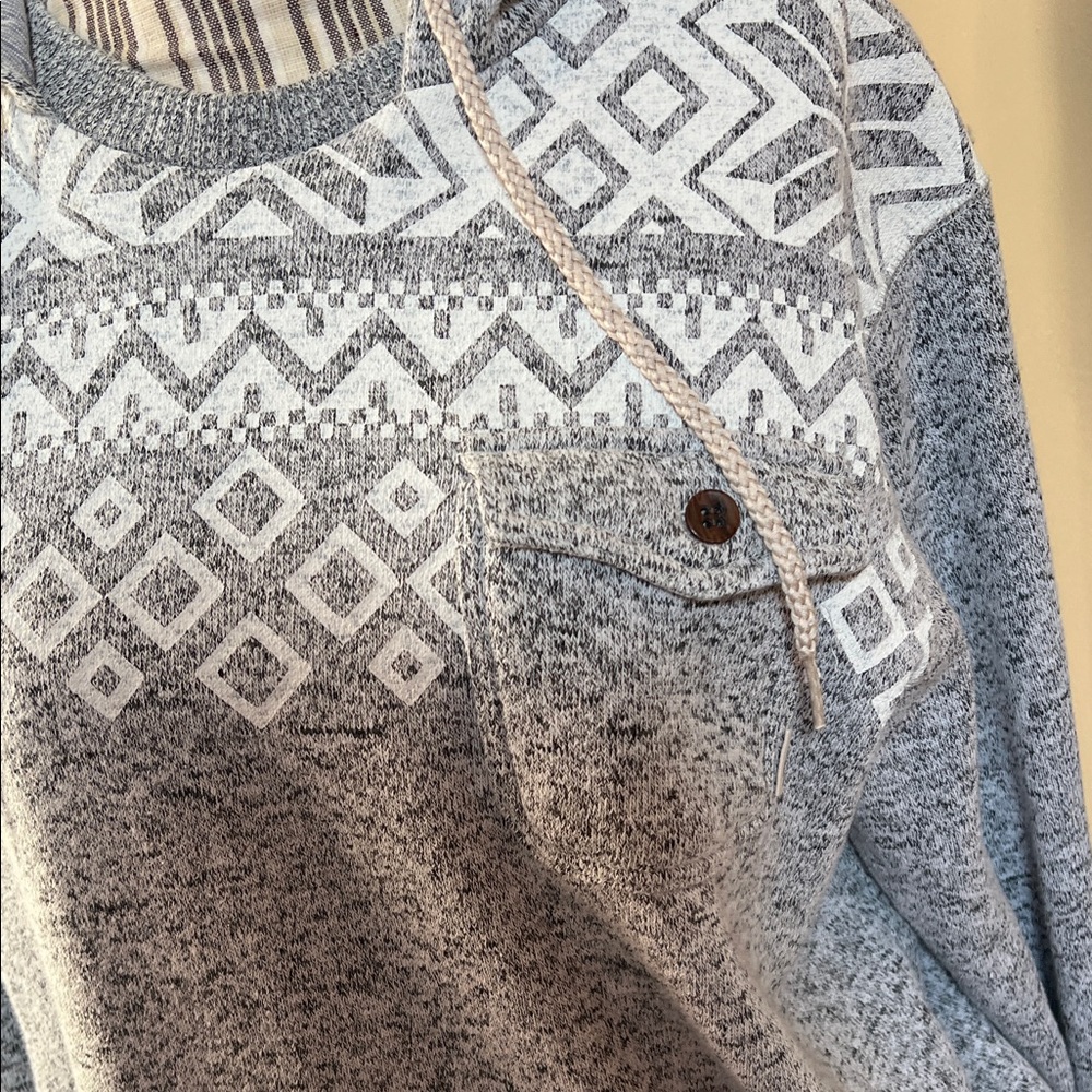 Vans Gray & White Patterned Pullover Hoodie - Picture 2 of 5